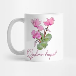 Cyclamen Bouquet-Winter flowers-Cyclamen Mug